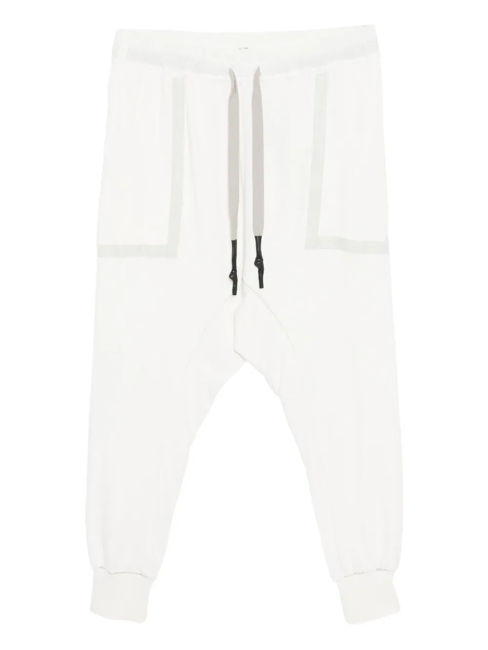 69 BY ISAAC SELLAM elasticated-waistband drop-crotch trousers | White | Image 1