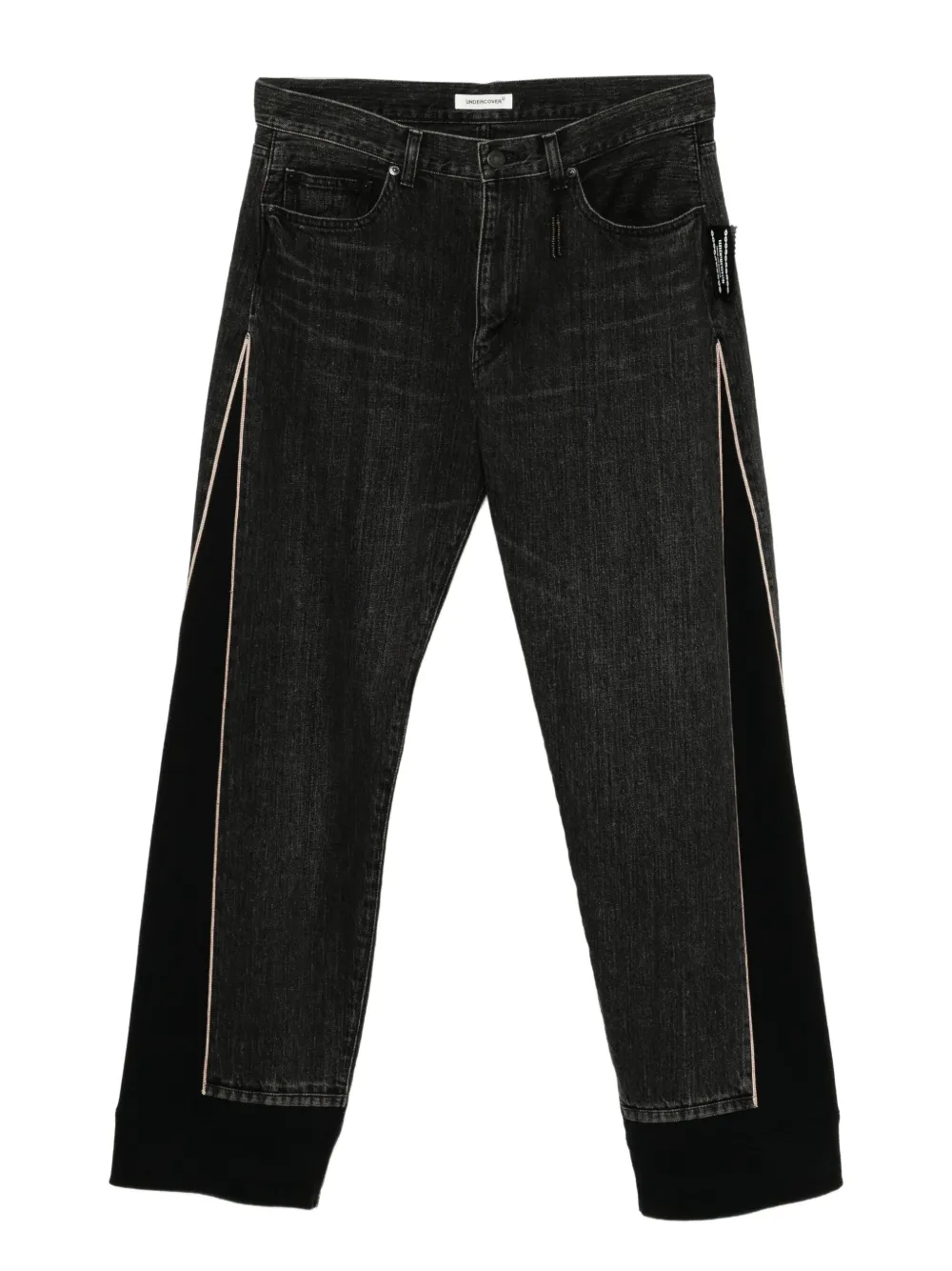 Undercover panelled straight-leg jeans | Black | Image 1