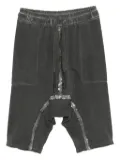 69 BY ISAAC SELLAM elasticated-waistband drop-crotch shorts - Grey