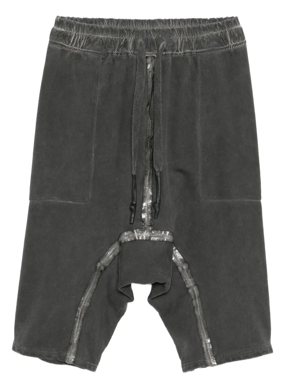 69 BY ISAAC SELLAM bermudas drop crotch con pretina elástica | gris | Image 1