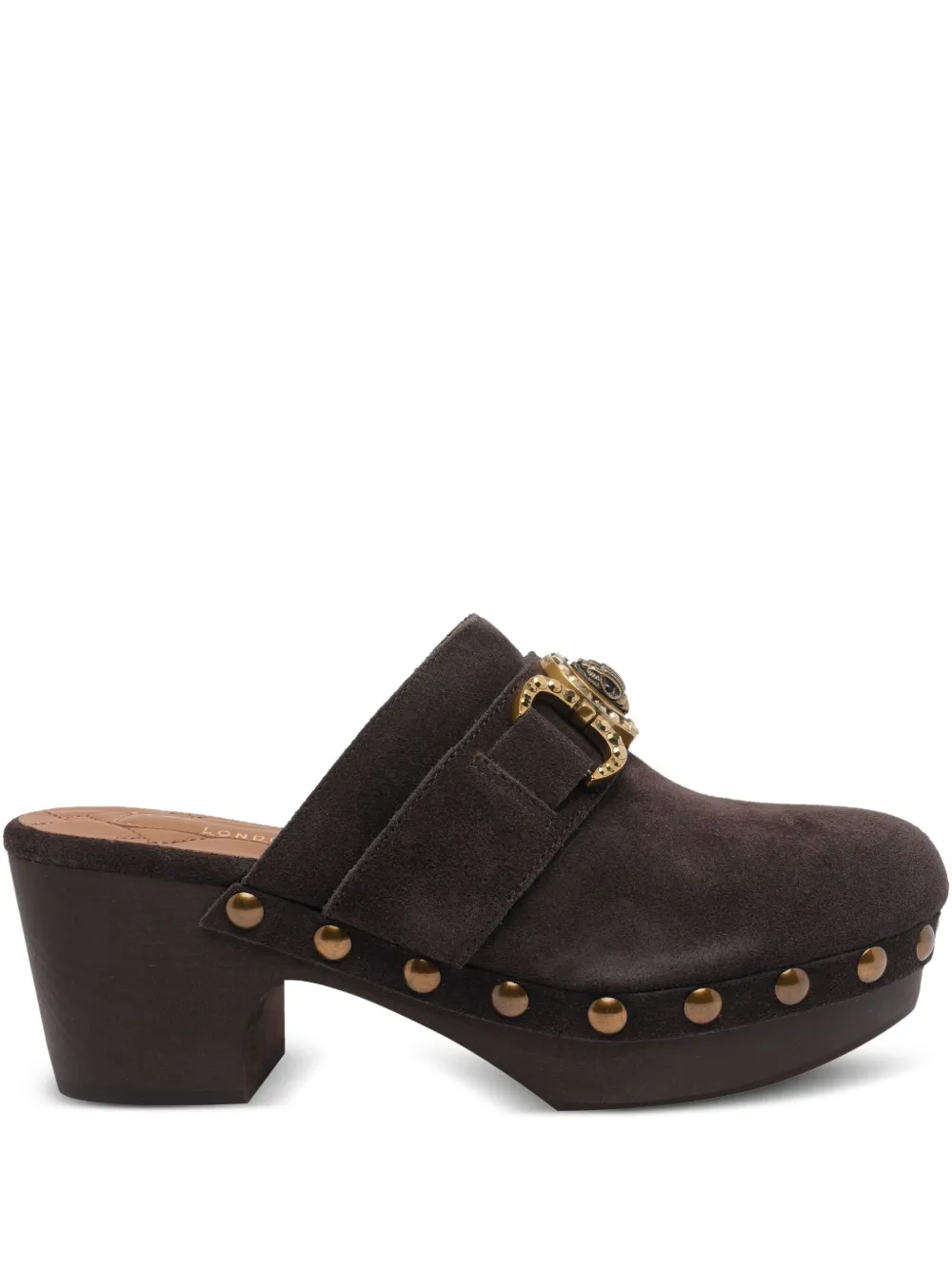 Kurt Geiger London 70 mm Mansion klompen verfraaid met gesp Bruin