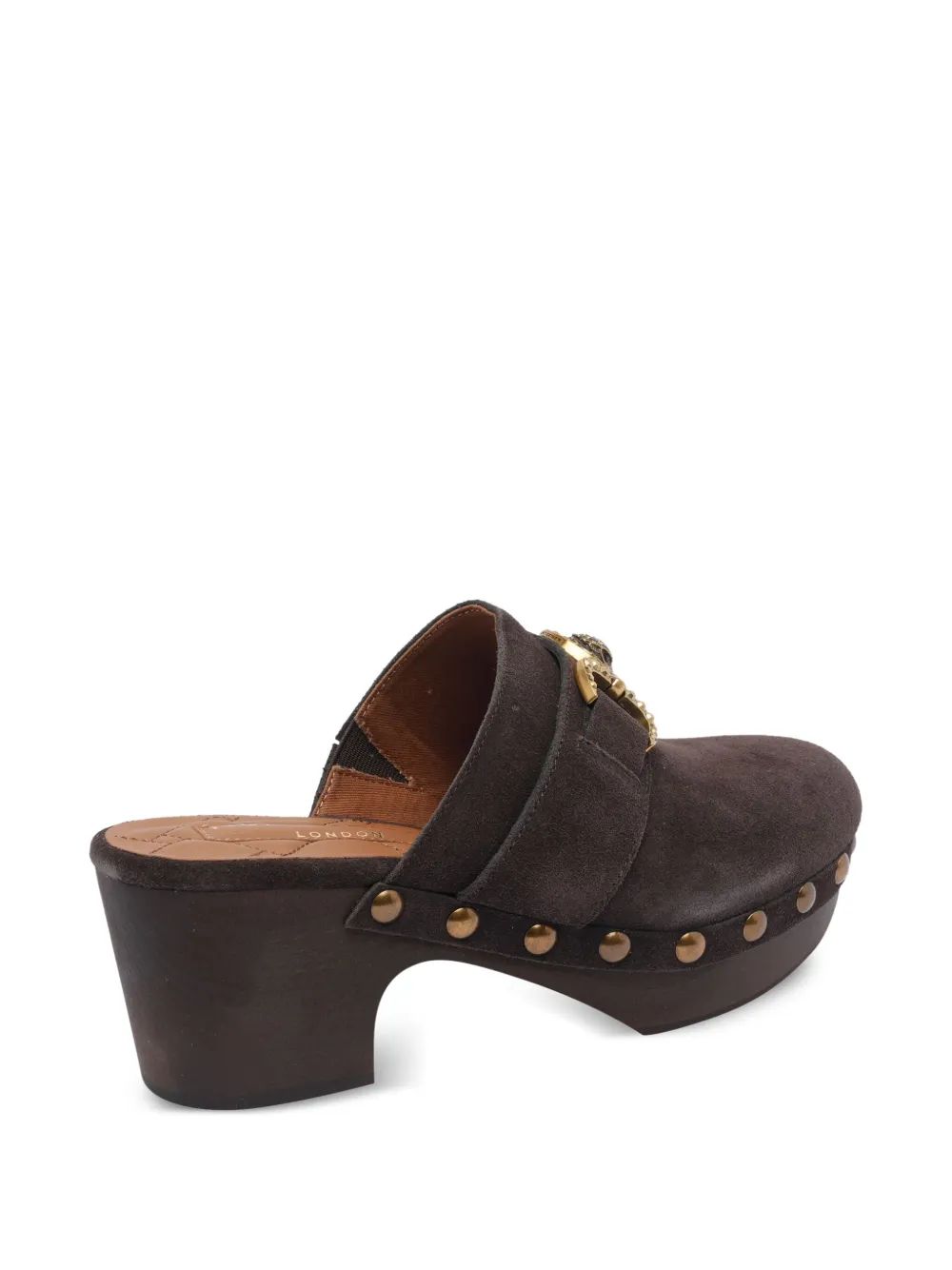 Kurt Geiger London 70 mm Mansion klompen verfraaid met gesp Bruin