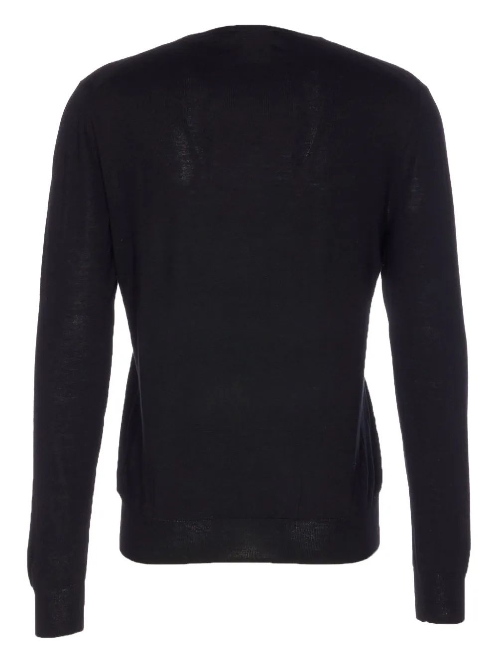 Hosio long-sleeve crew-neck sweater - Zwart