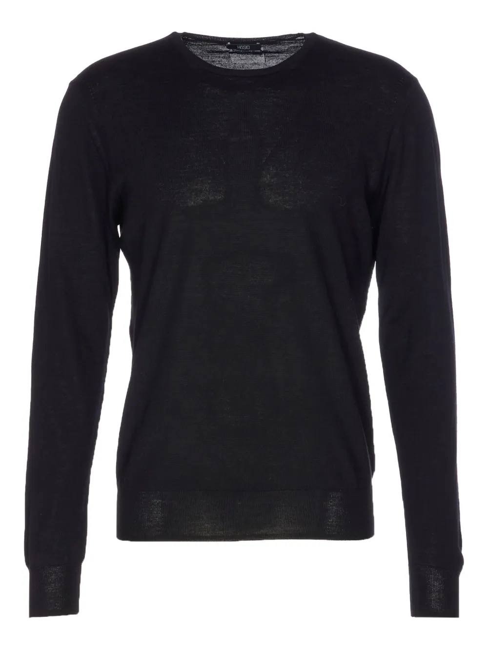 Hōsio Long-sleeve Crew-neck Sweater In Black