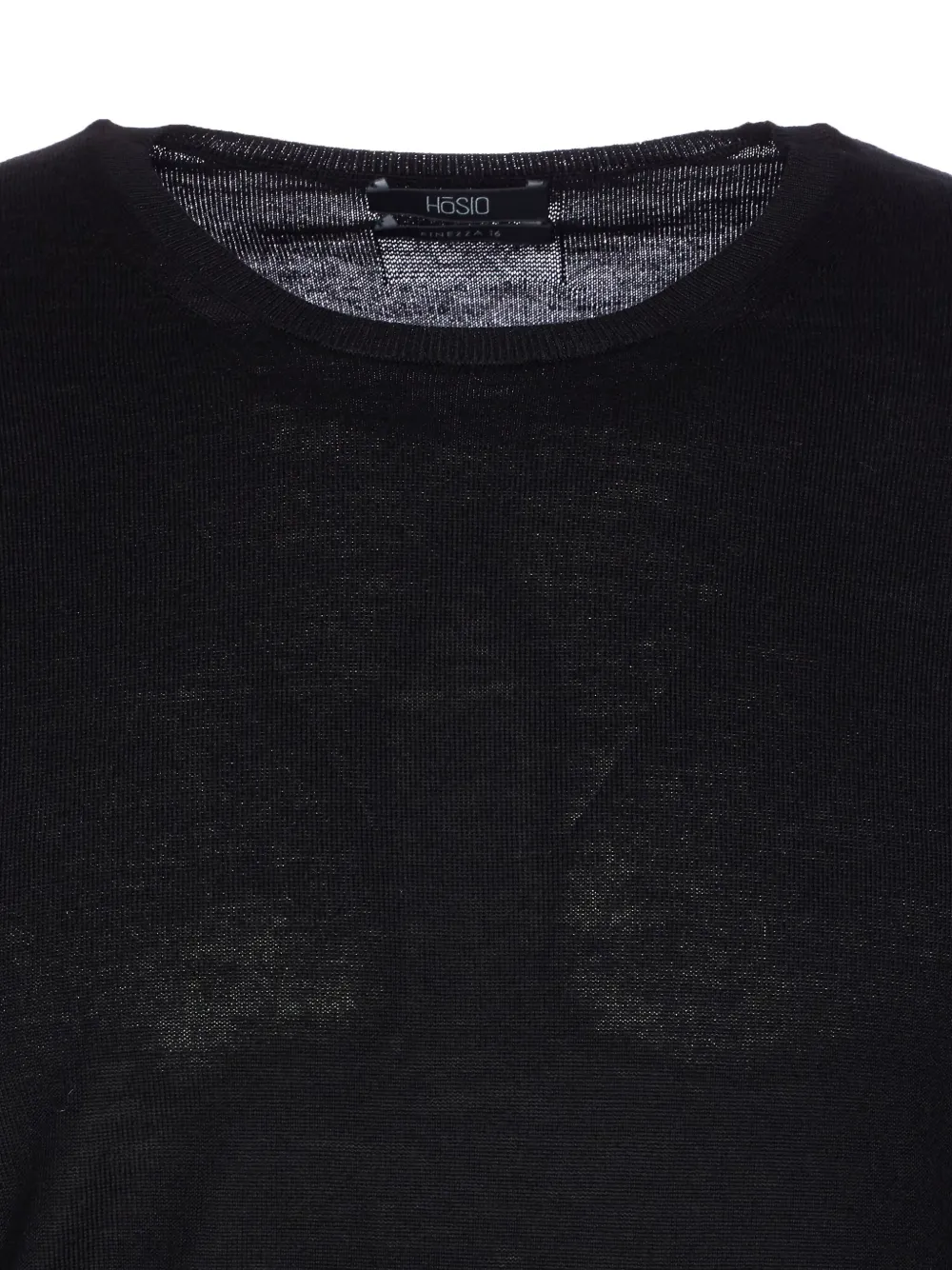 Hōsio Long-sleeve Crew-neck Sweater In Black