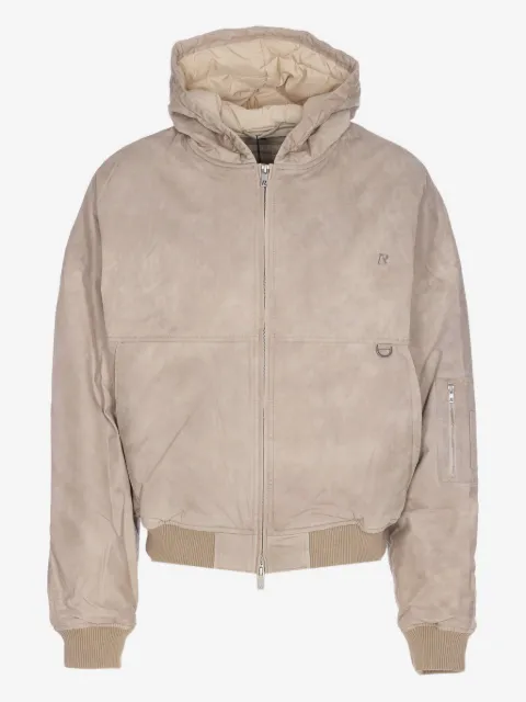 Represent hooded bomber jacket