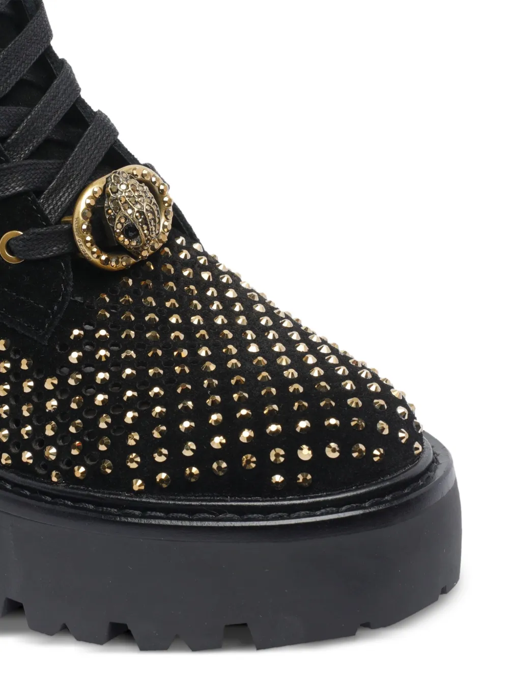 Kurt Geiger London stud-embellished lace-up boots Black