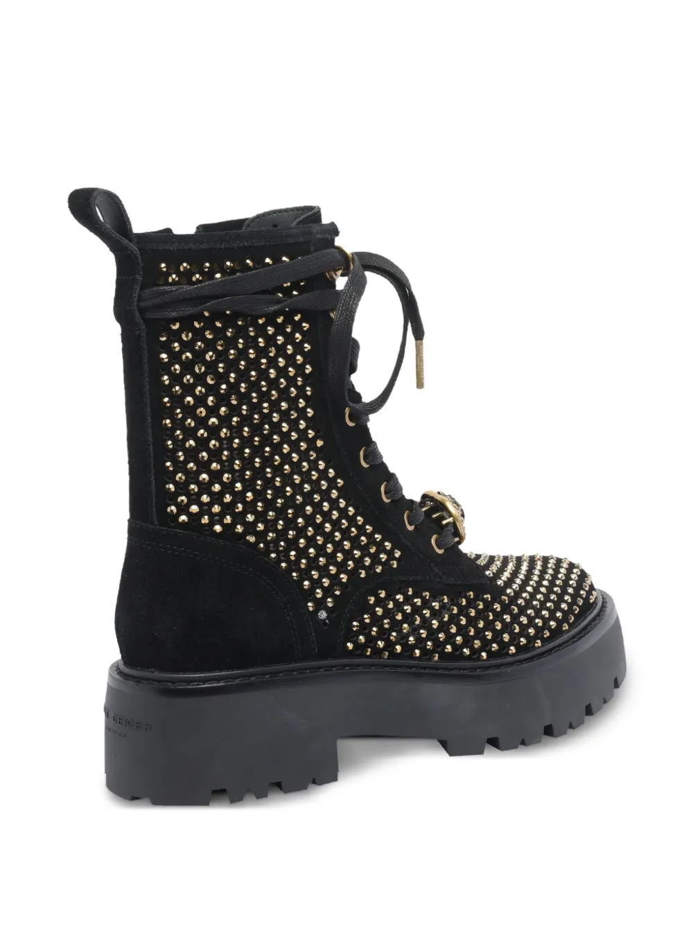 Kurt Geiger London stud-embellished lace-up boots Black