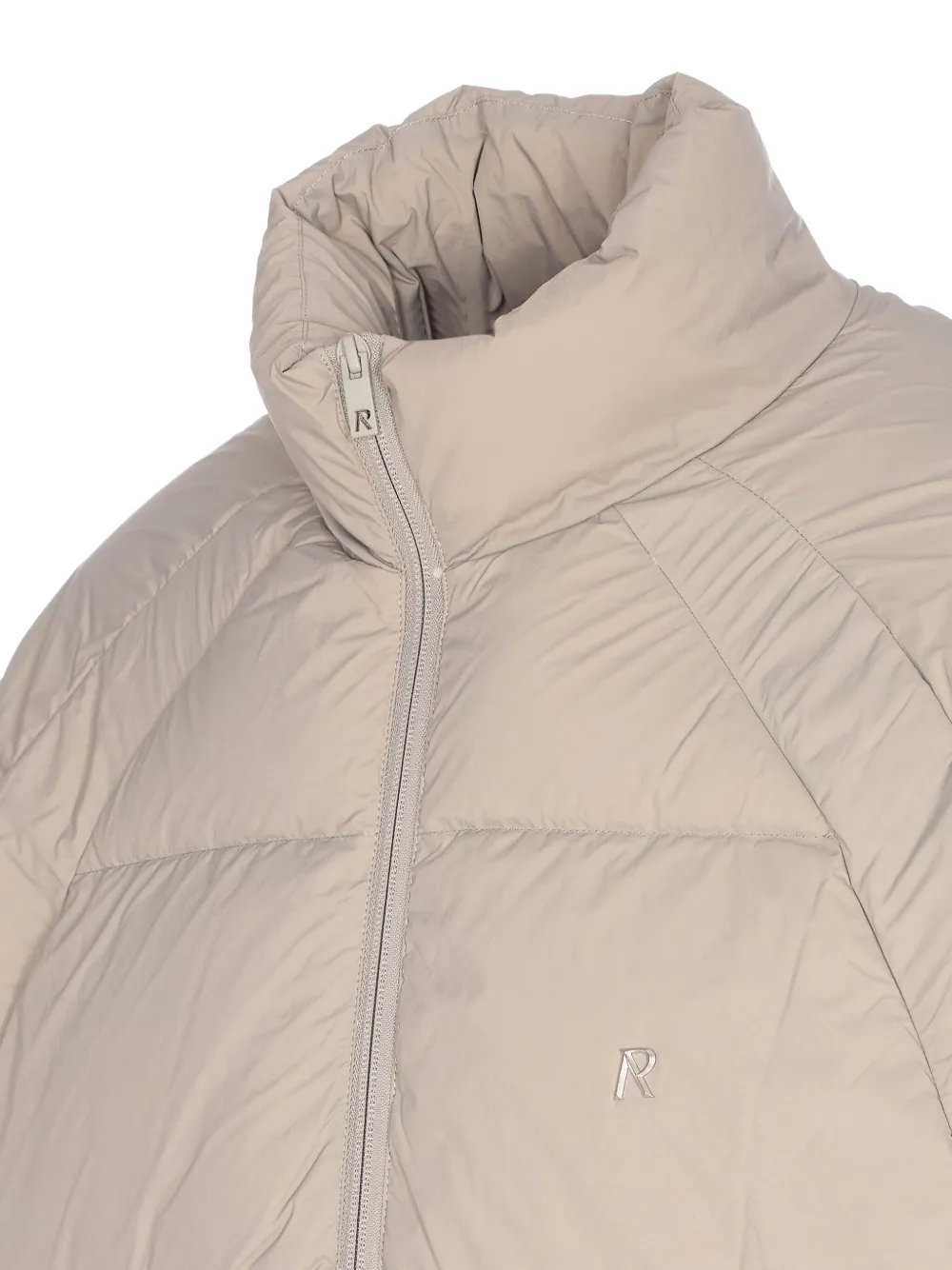 Represent Quilted Puffer Coat In Neutral