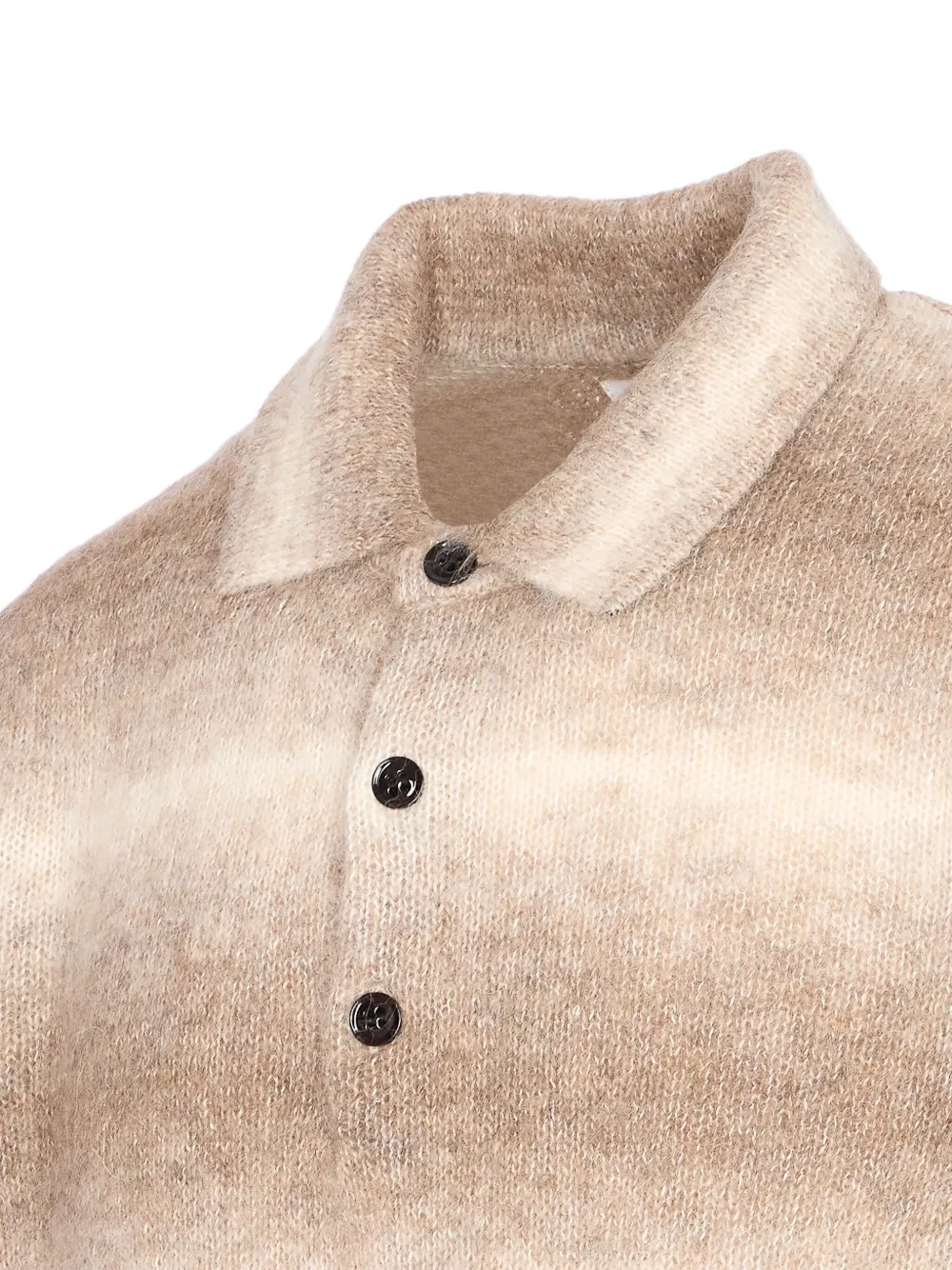 Nn07 Long Sleeve Ribbed Knit Sweater With Regular Collar In Multi