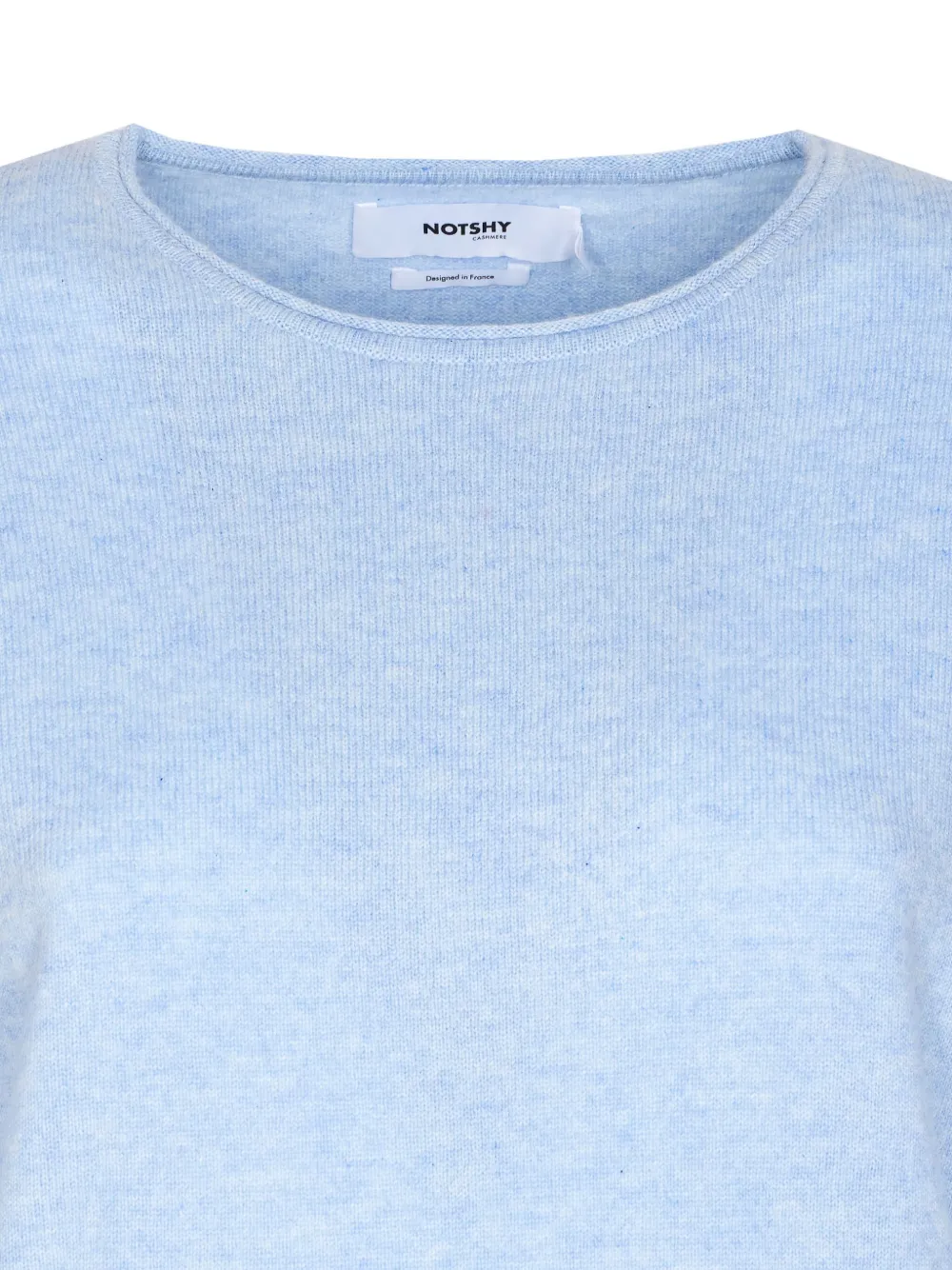 Not Shy Crew-neck Cashmere Sweater In Blue