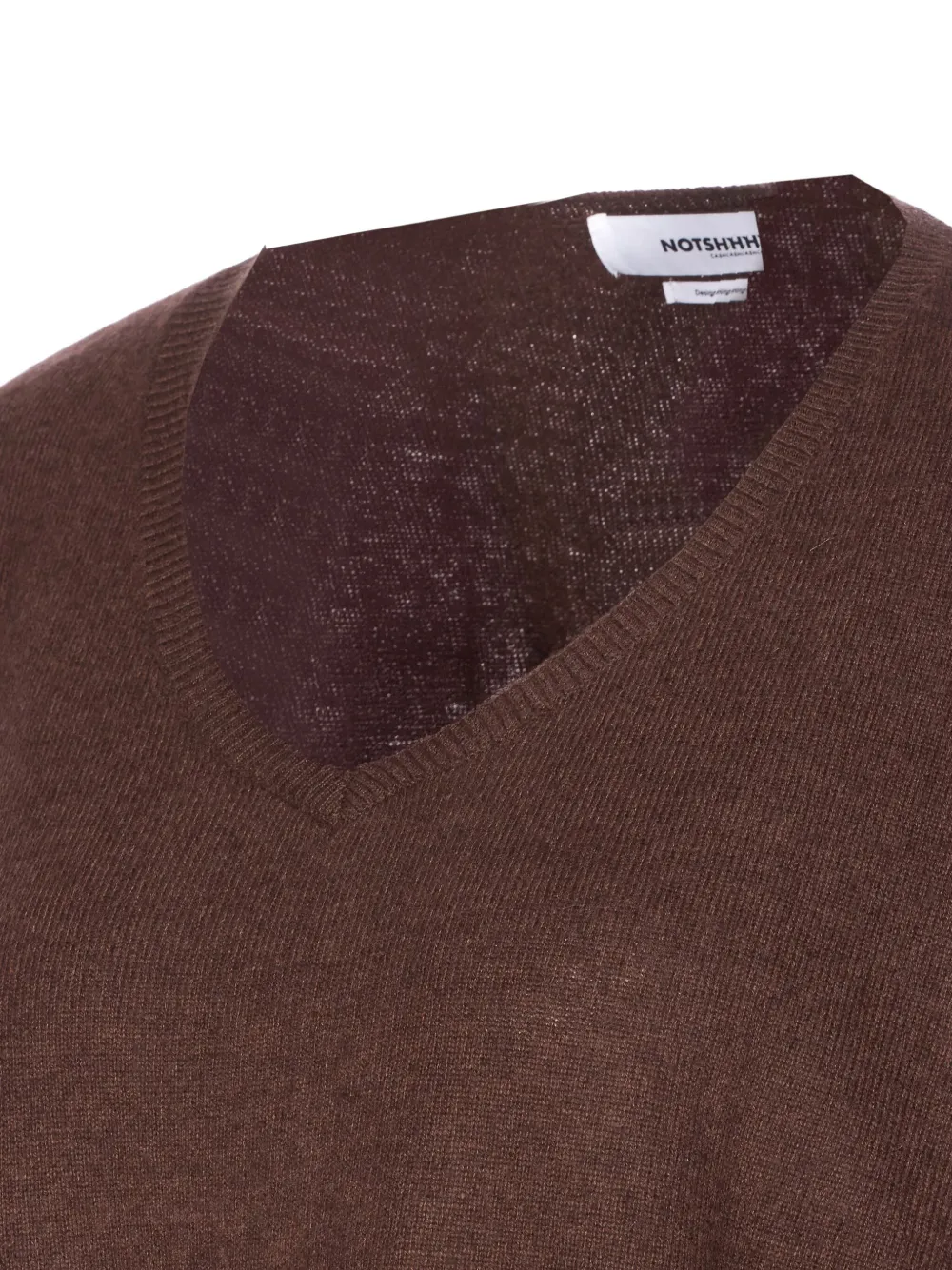 Not Shy V-neck Cashmere Sweater In Brown