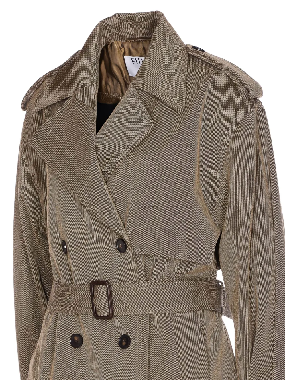 Filippa K Trenchcoat met dubbele rij knopen en ceintuur Bruin