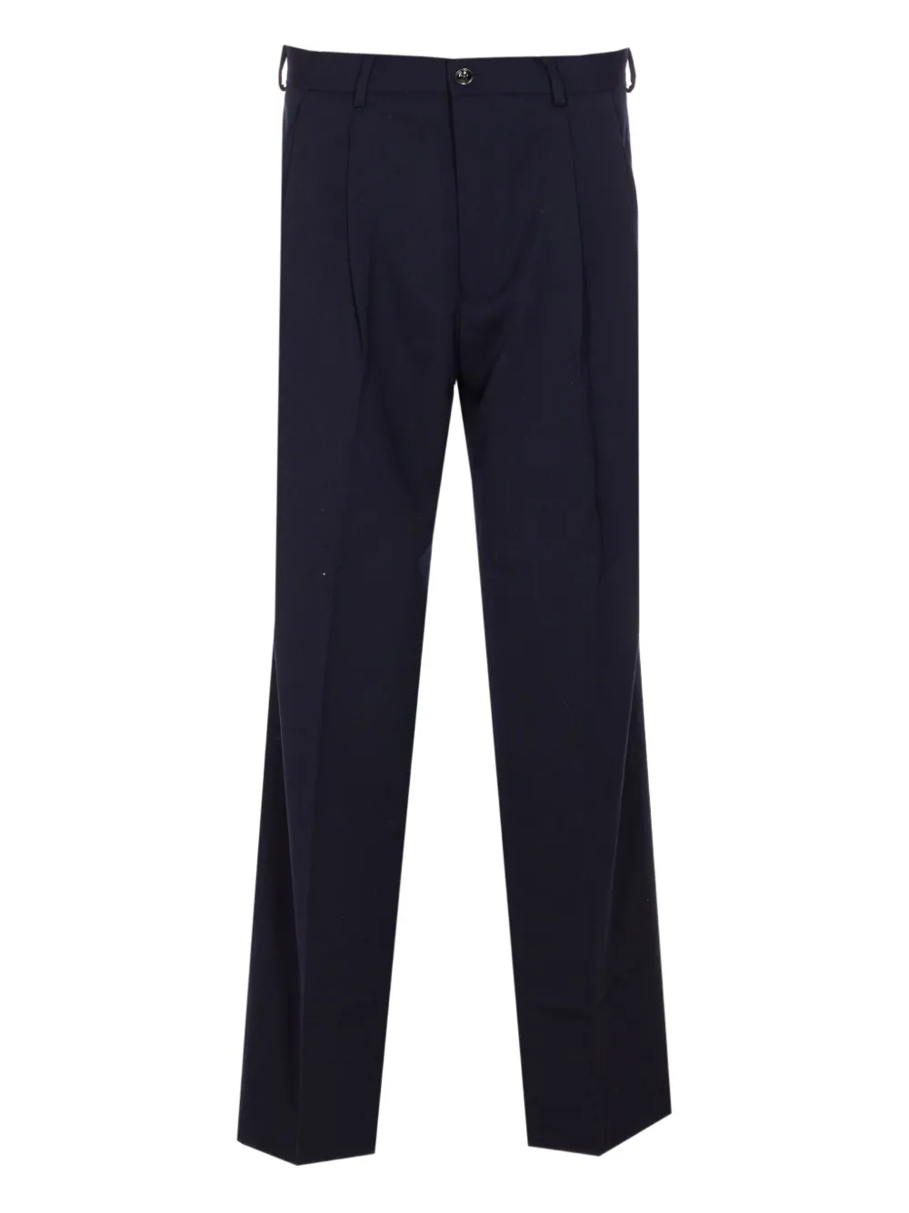 Nn07 Pleated Button Trousers In Blue