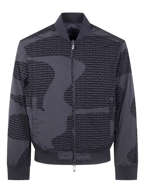 Emporio Armani chamarra bomber con logo estampado