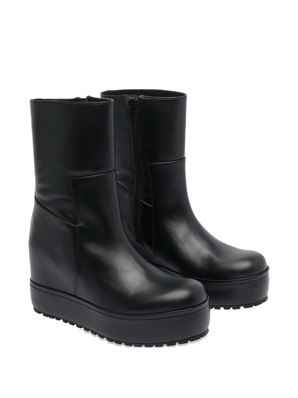 Paloma Barceló Platform Wedge Boots In Black