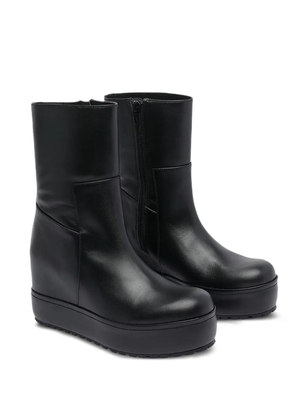 Paloma Barceló platform wedge boots Black