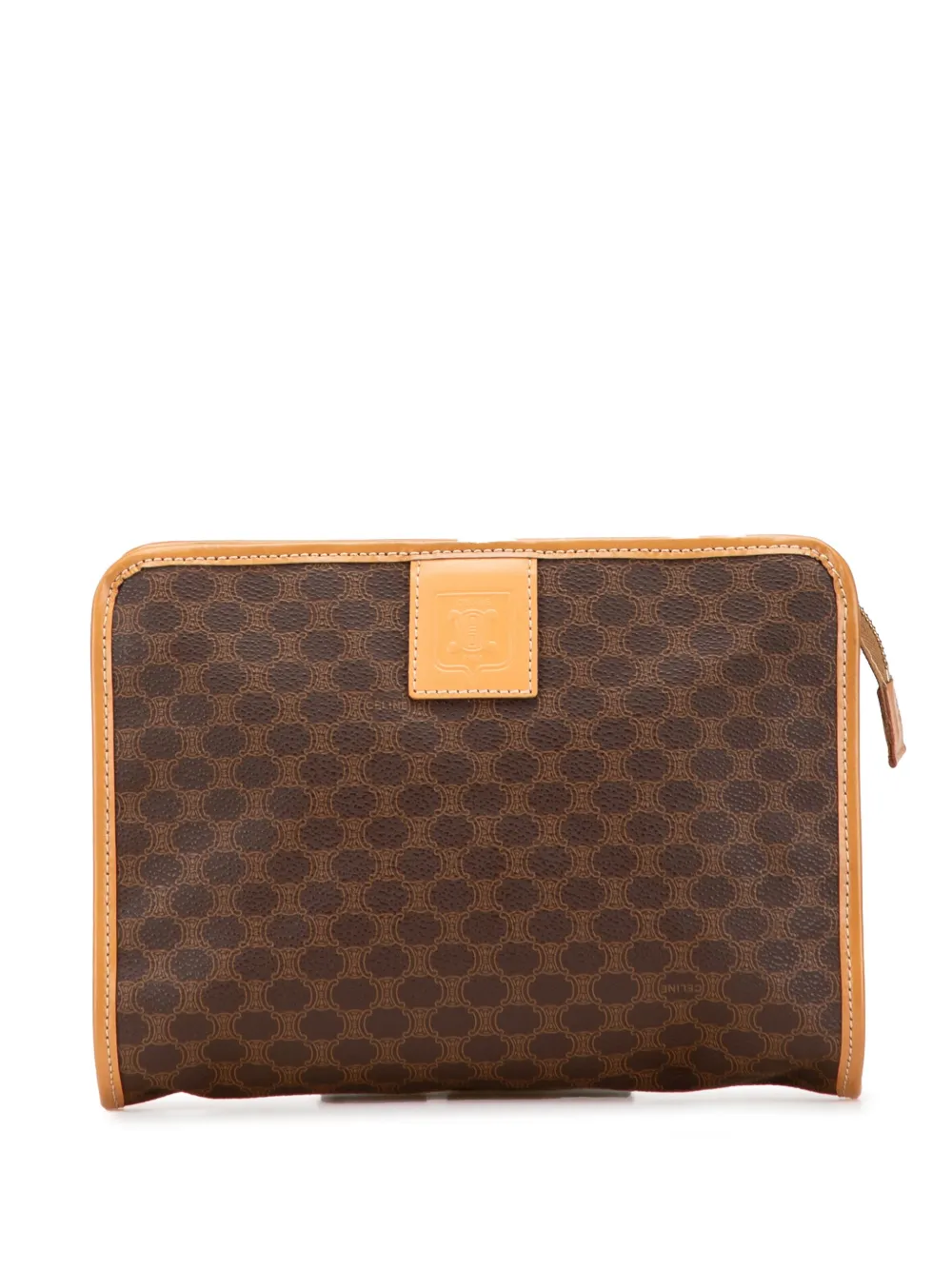 Celine Pre-Owned 2013 マカダム コーテッドキャンバス クラッチバッグ - ブラウン Celine Pre-Owned 2013 マカダム コーテッドキャンバス クラッチバッグ - ブラウン