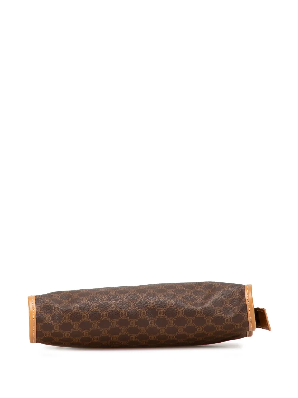 Pre-owned Celine 2013 Macadam Coated Canvas Clutch Bag In Brown