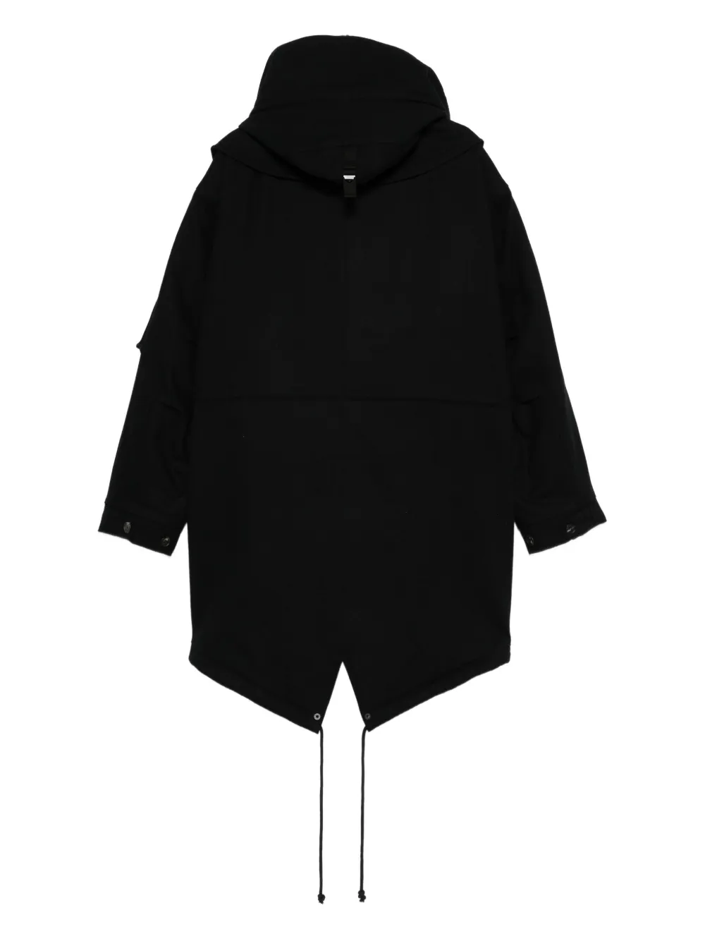Jiyongkim X Alpha Industries Sun-bleached Hooded Parka In Black