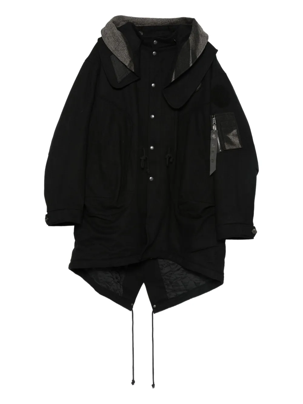 JiyongKim x Alpha Industries Sun-bleached hooded parka | Black | Image 1