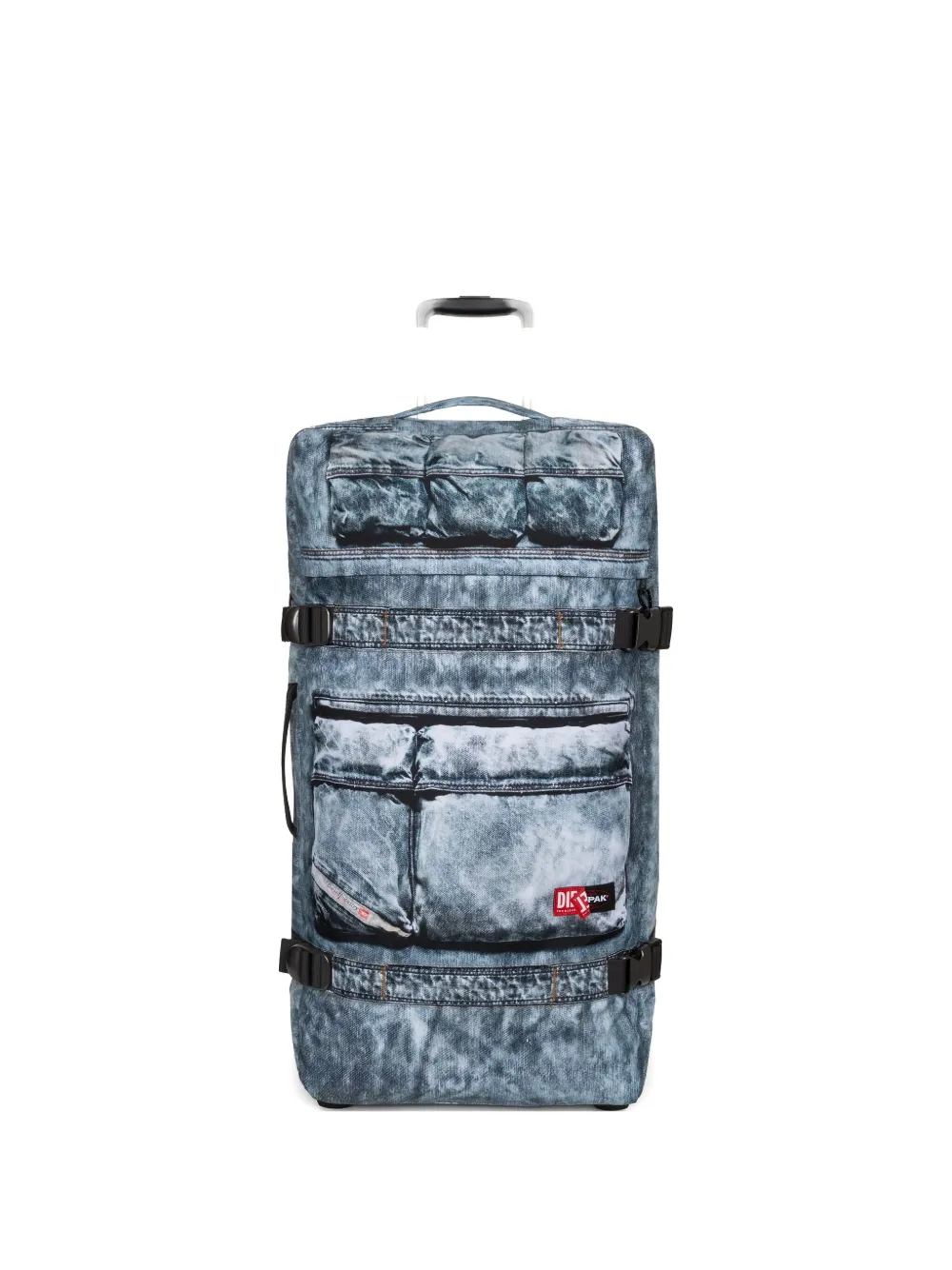 Eastpak X Diesel Large Transit'r L Denim-effect Luggage In Blue