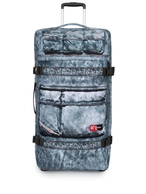 Eastpak x Diesel large Transit'R L denim-effect luggage