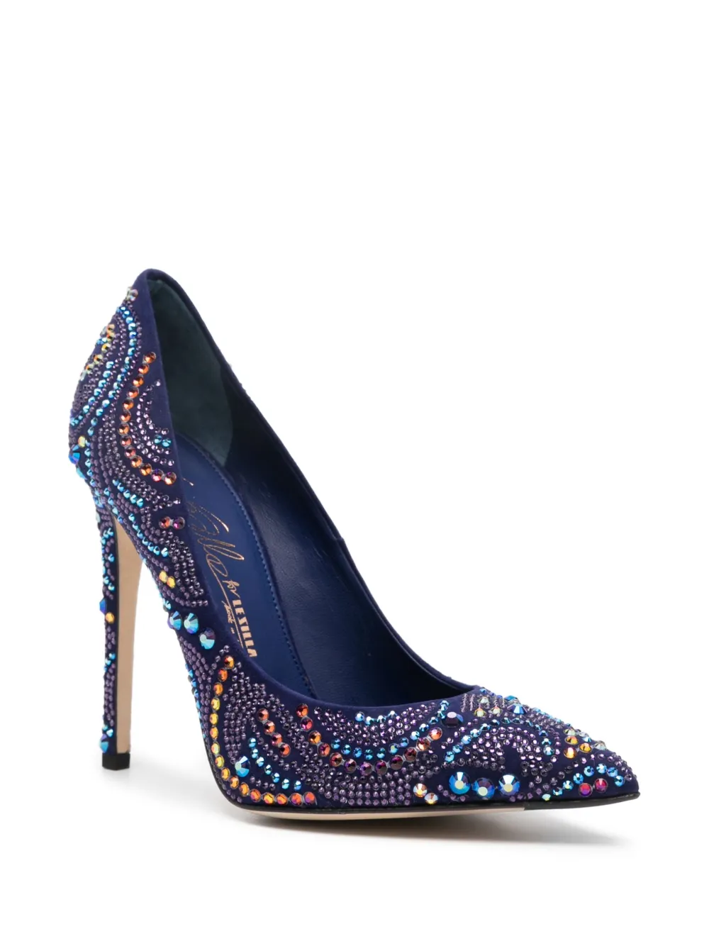 Le Silla 12mm crystal embellished suede pumps | Heeled Pumps | Image 2