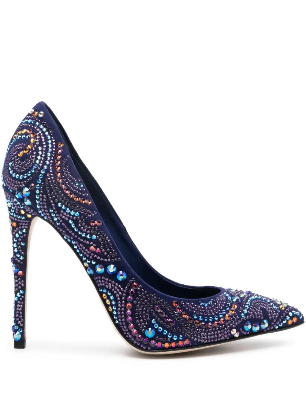 Le Silla 12mm crystal embellished suede pumps | Blue | Image 1
