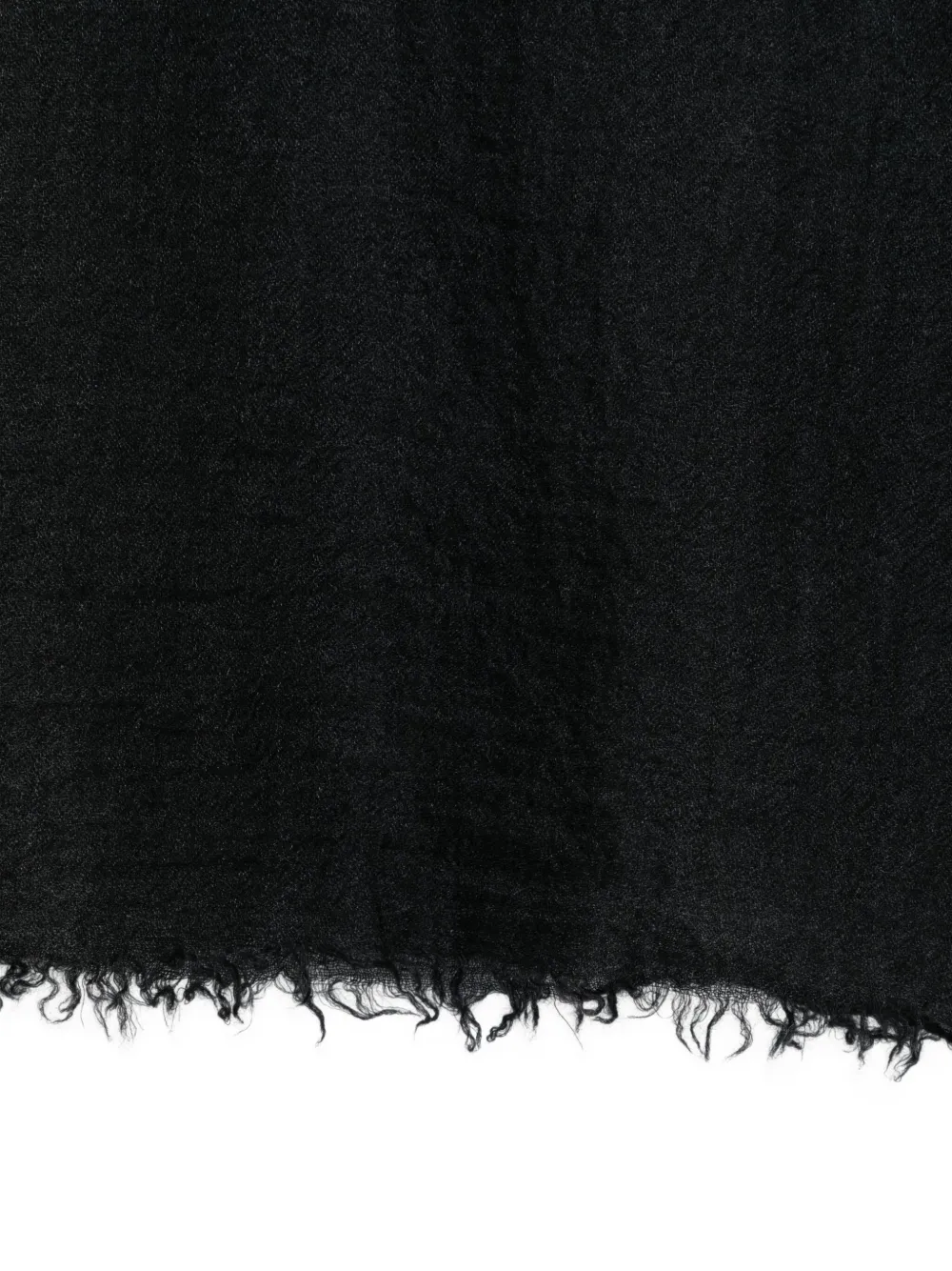 Rick Owens Frayed-edge Scarf In Black