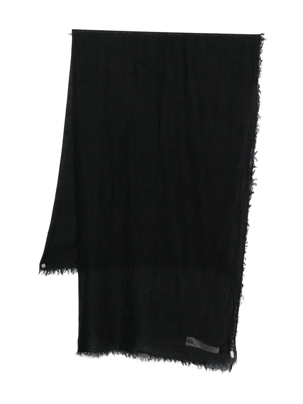 Rick Owens Frayed-edge Scarf In Black