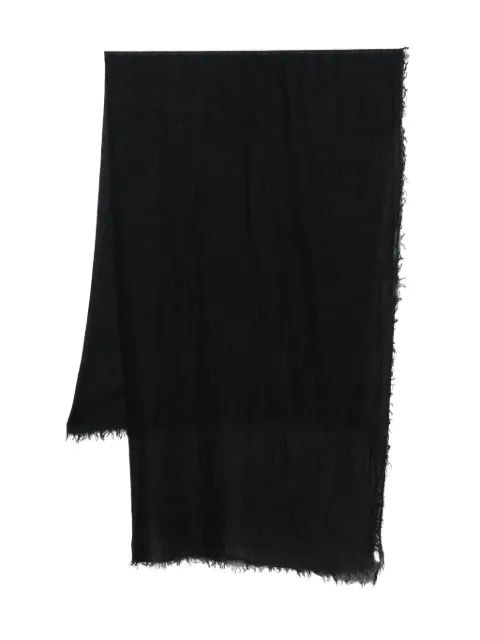Rick Owens mascada con bordes deshilachados