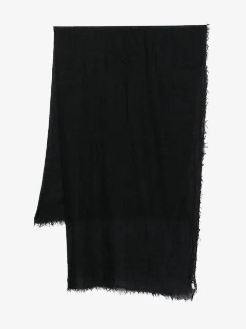 Rick Owens mascada con bordes deshilachados