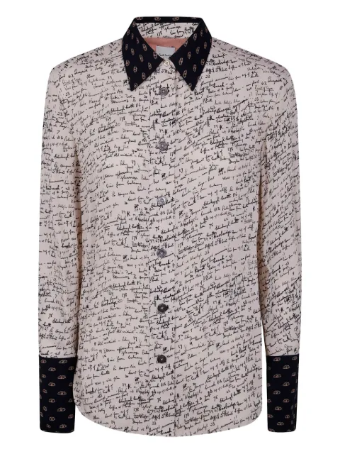 Paul Smith camisa con texto estampado