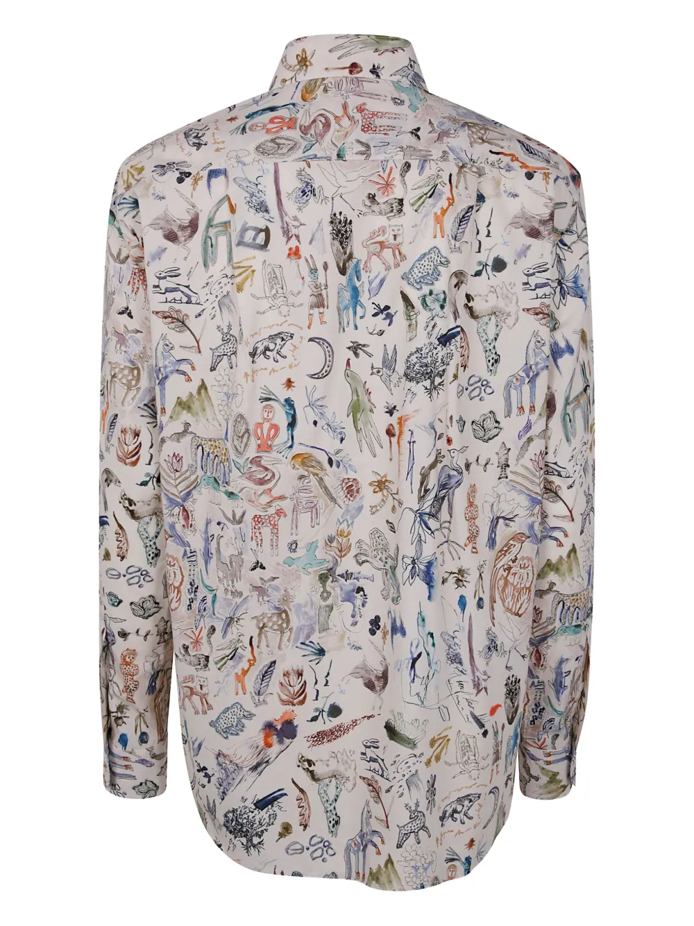 Paul Smith Katoenen blouse met Little Beasts-print - Beige