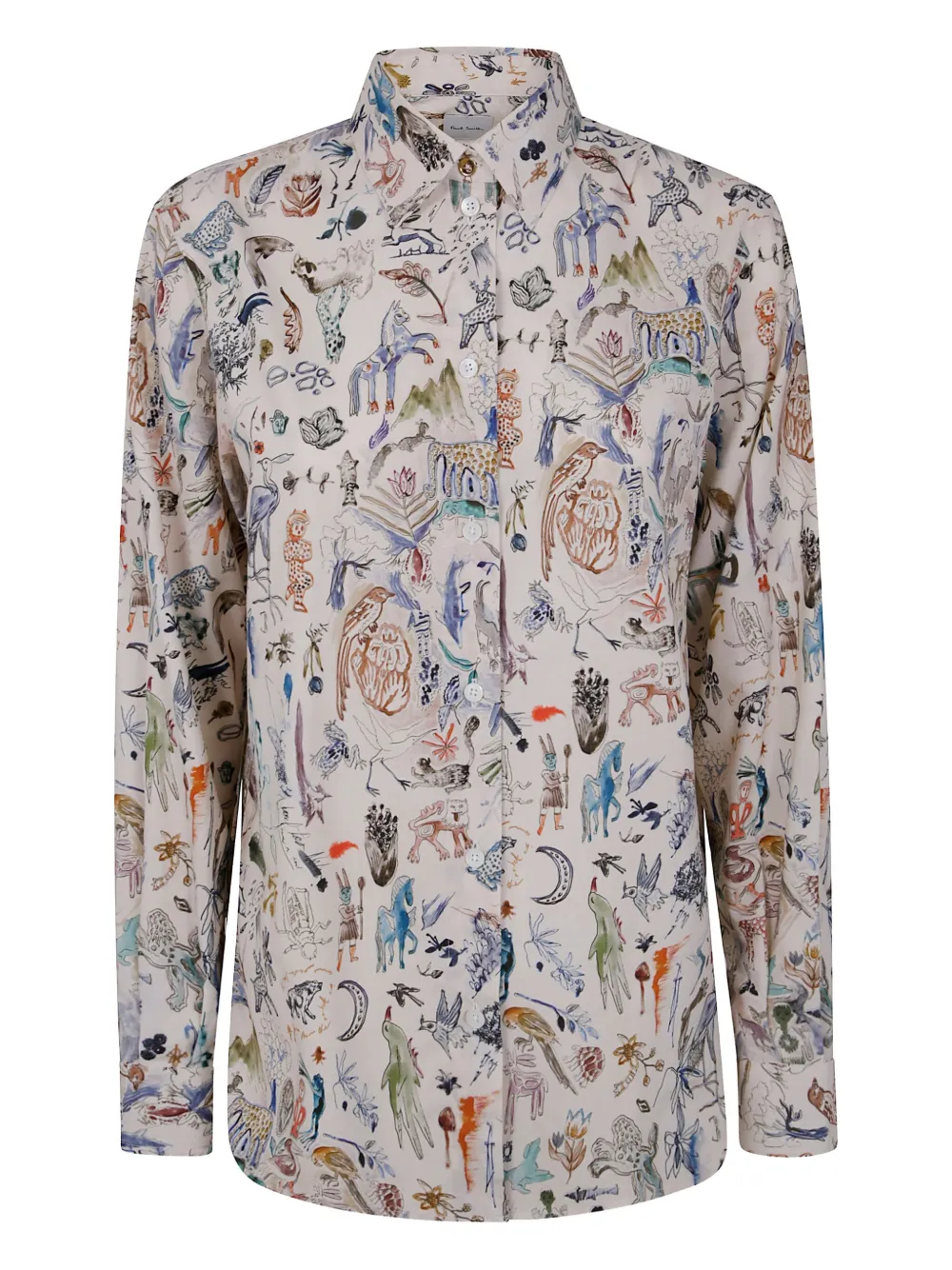 Paul Smith Little Beasts-print cotton shirt - ニュートラル Paul Smith Little Beasts-print cotton shirt - ニュートラル