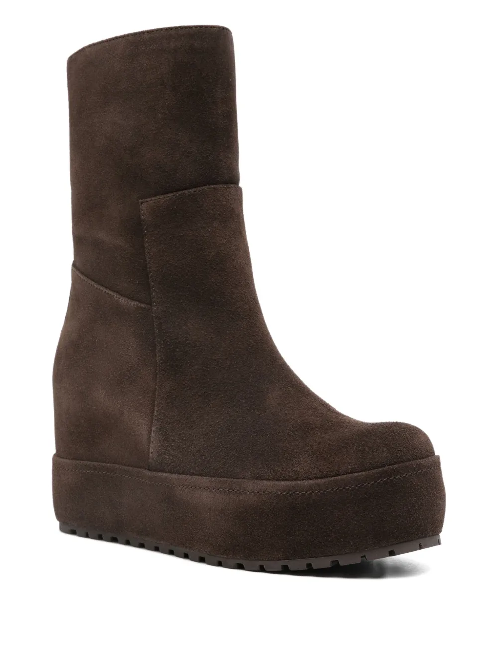 Paloma Barceló suede wedge pumps Brown