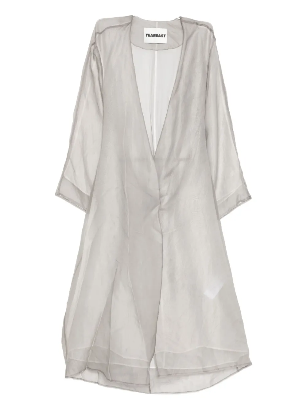 YEAREAST layered silk coat - グレー YEAREAST layered silk coat - グレー
