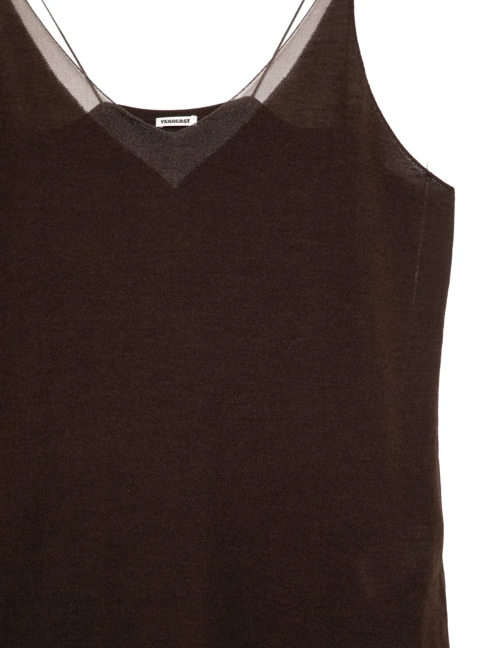 Yeareast V-neck Top In Brown
