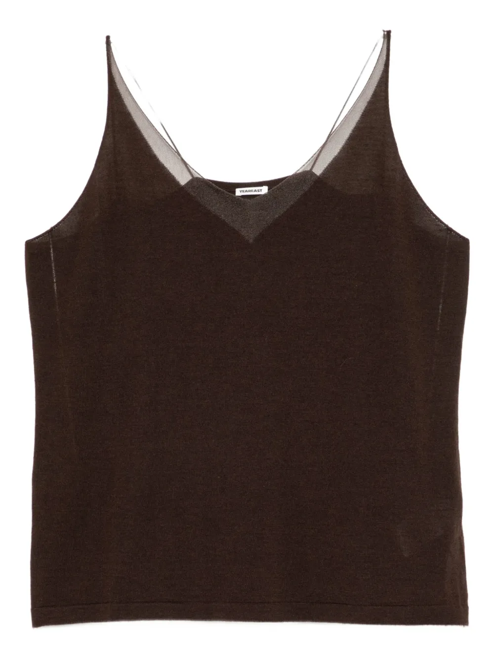 Yeareast V-neck Top In Brown