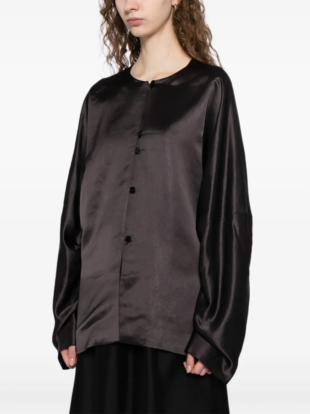  Yeareast Crew-neck Blouse - Brown 