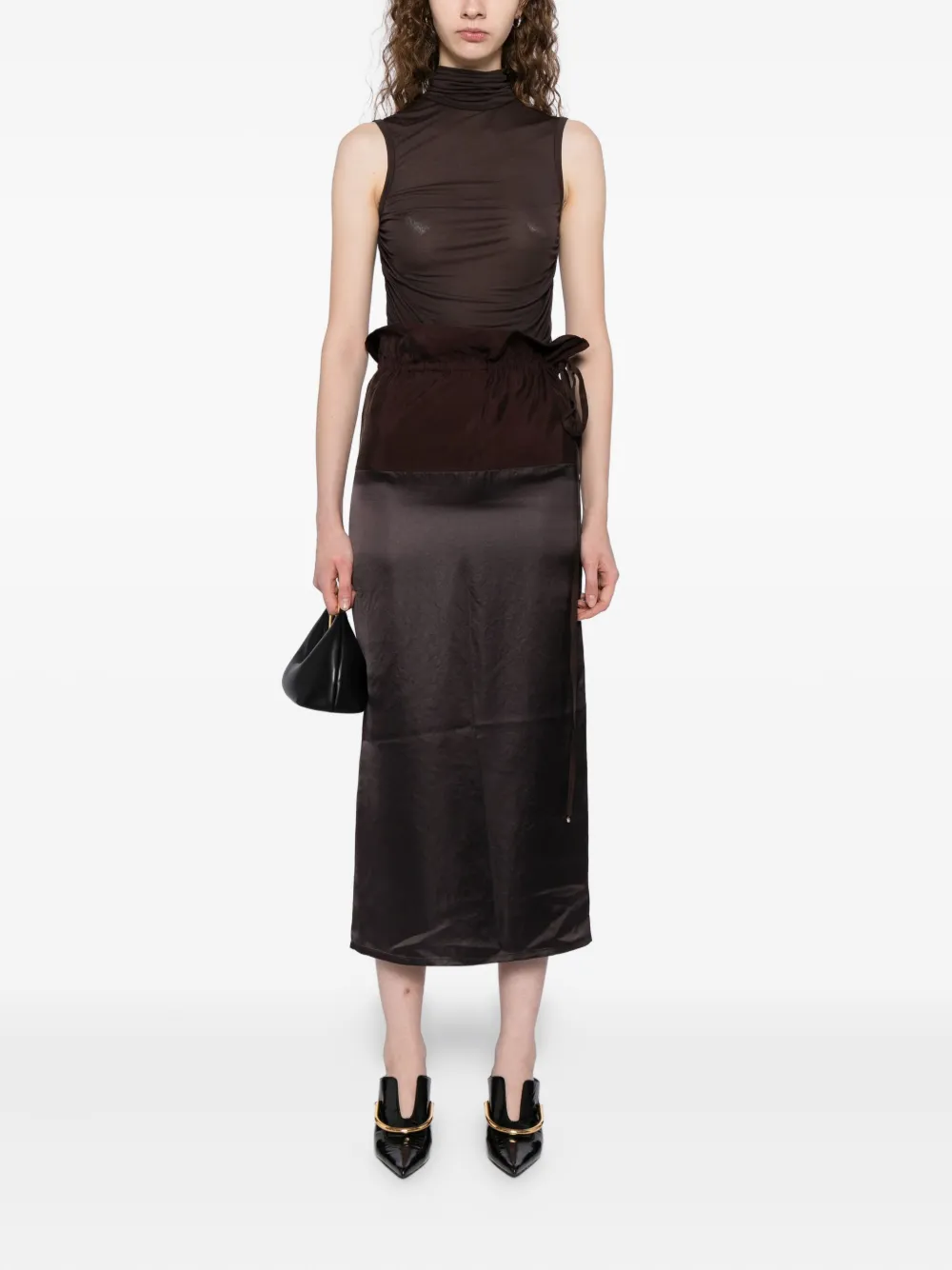 YEAREAST panelled midi skirt - Bruin