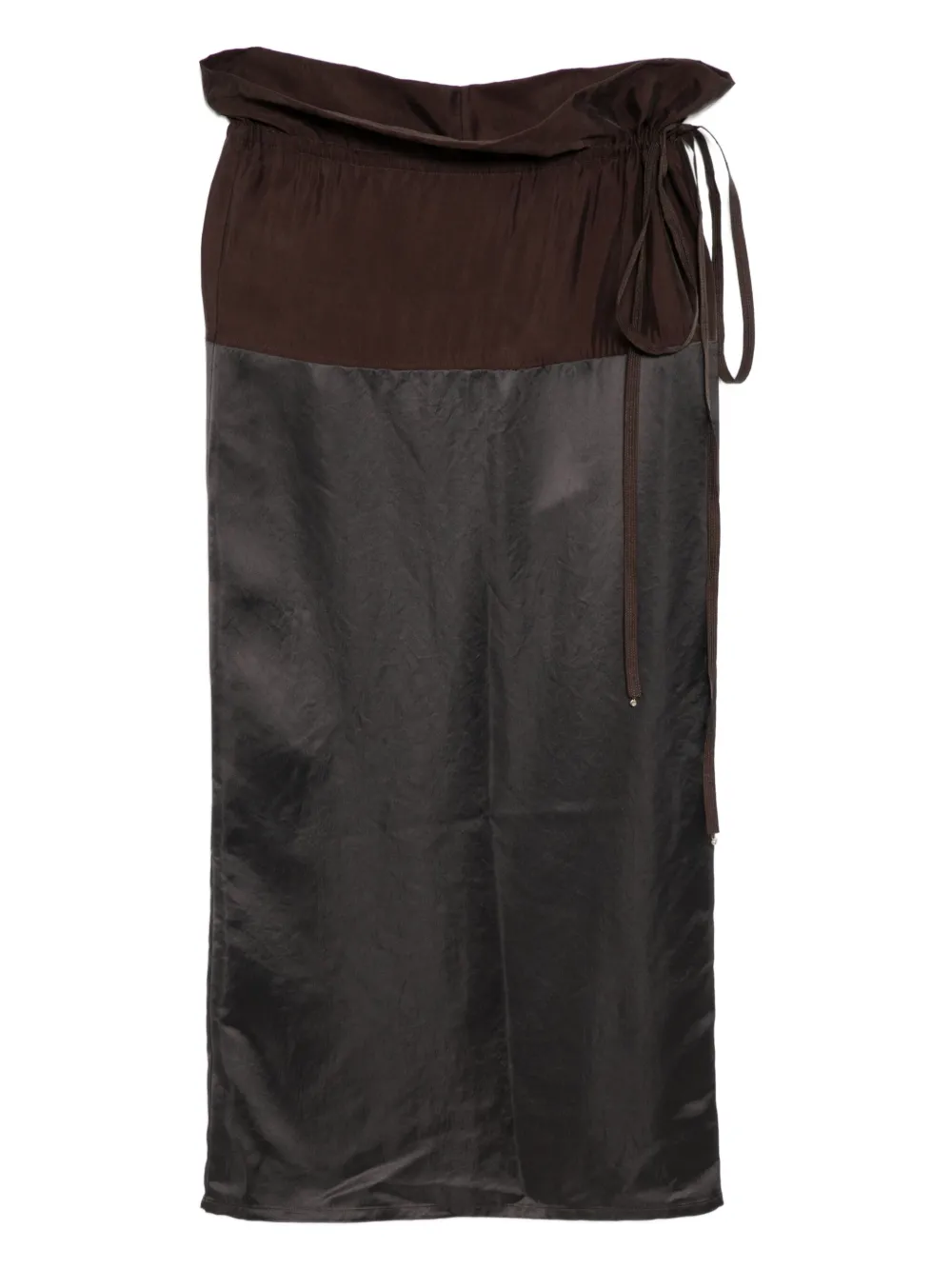YEAREAST panelled midi skirt | Brown | Image 1