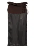 YEAREAST panelled midi skirt - Brown