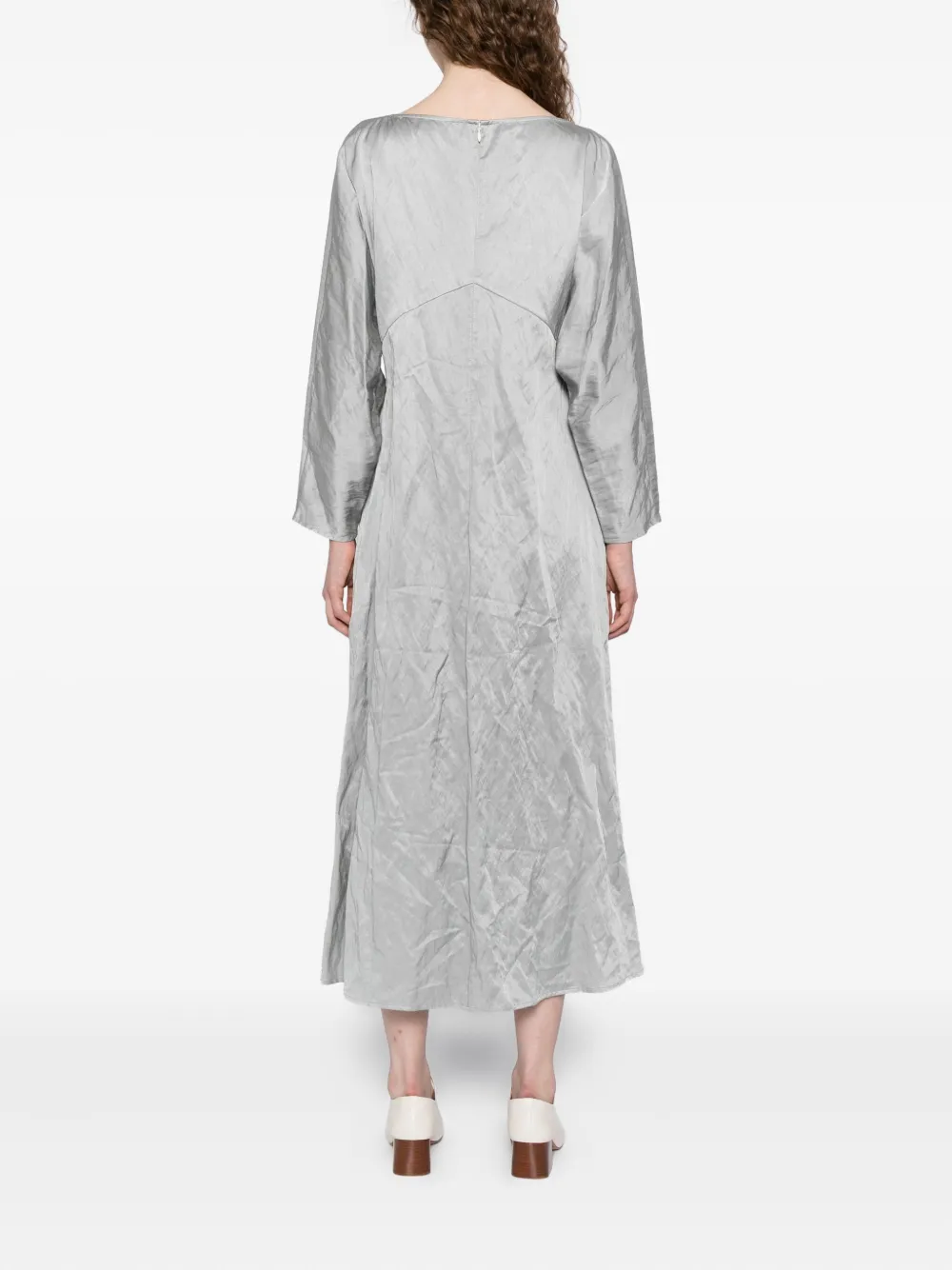 Yeareast Gathered Dress In Gray