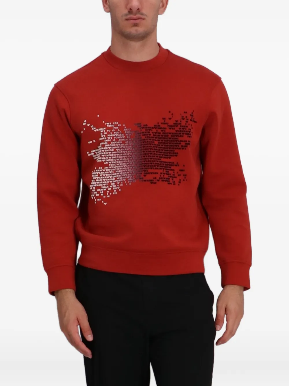 Emporio Armani Sweater met print - Rood
