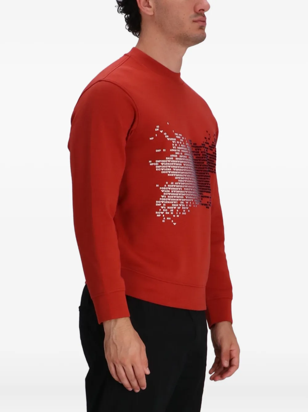 Emporio Armani Sweater met print Rood