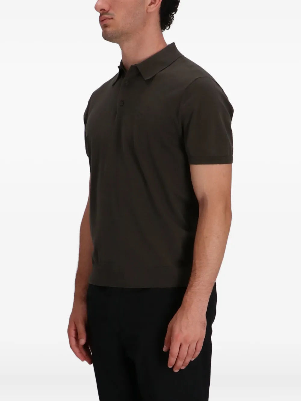 Armani Exchange Polotop met geborduurd logo Bruin