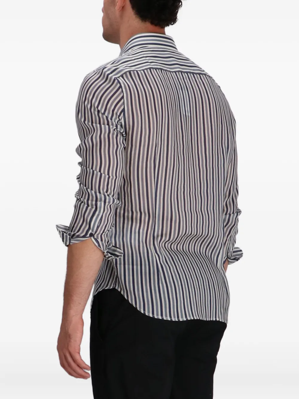 Emporio Armani Gestreept overhemd Wit