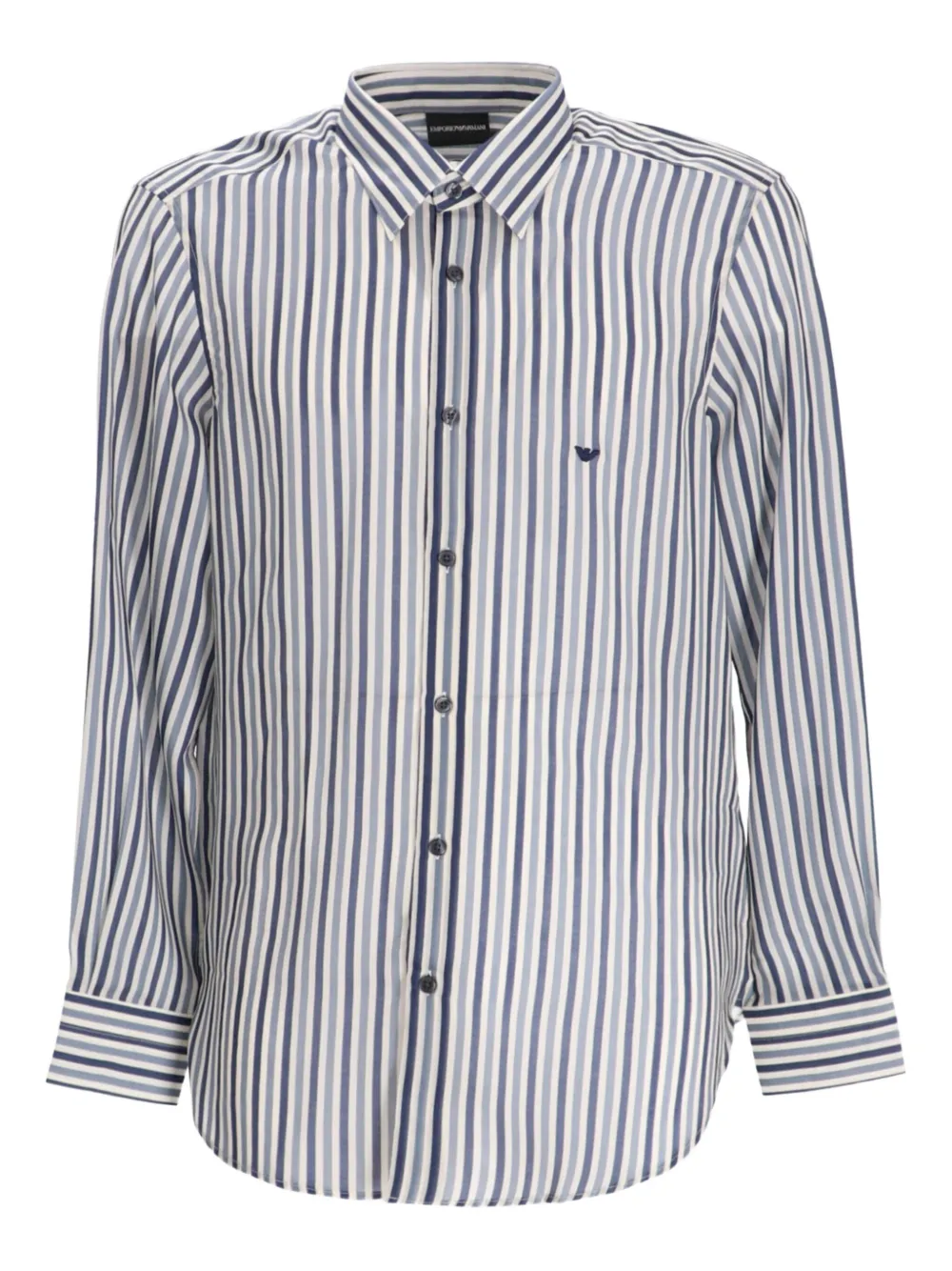 Emporio Armani striped long-sleeve shirt | White | Image 1